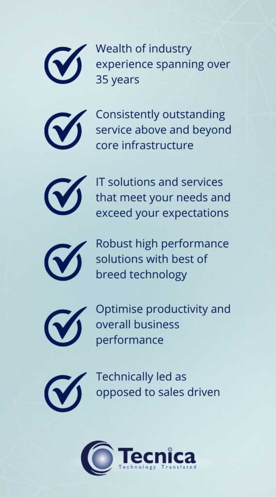 Tecnica Infographic - Providing excellent IT Services and Solutions throughout Edinburgh 