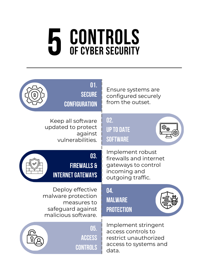 cyber security controls infographic